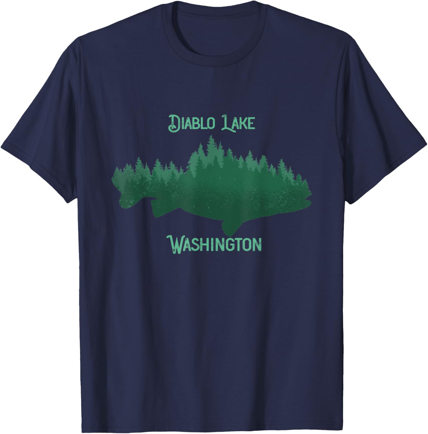 Diablo Lake Washington Souvenir T-Shirt - T-Shirt | Navy