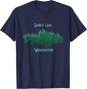 Diablo Lake Washington Souvenir T-Shirt - T-Shirt | Navy