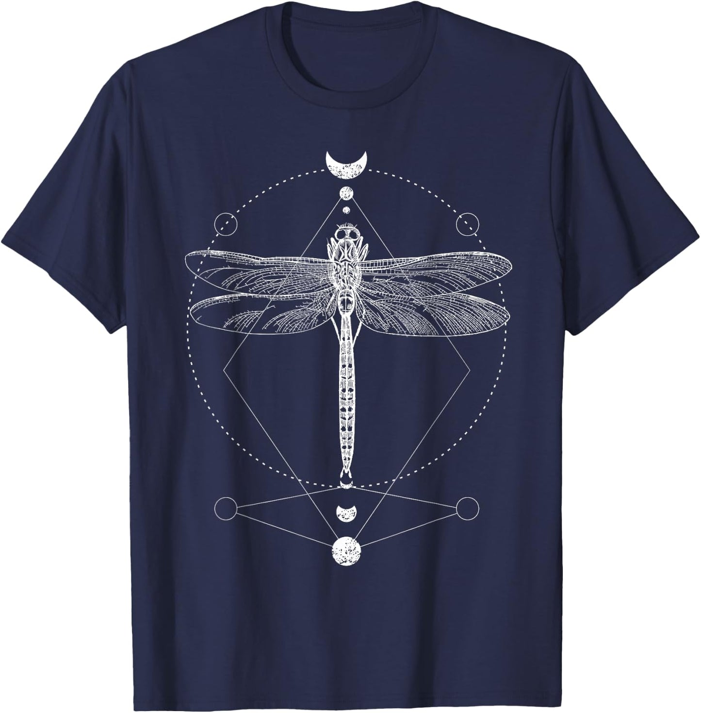 Moon phases Dragonfly - Moon phase Witchcraft Occult T-Shirt - T-Shirt | Navy