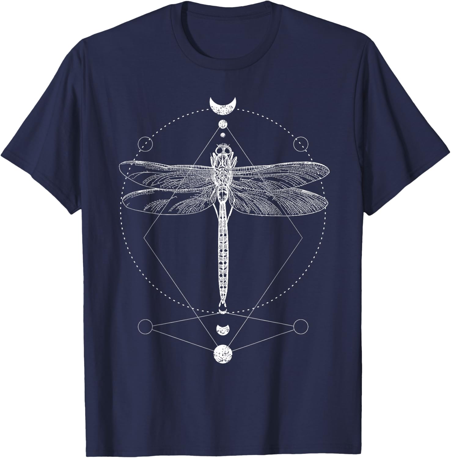 Moon phases Dragonfly - Moon phase Witchcraft Occult T-Shirt - T-Shirt | Navy