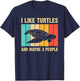 Funny Turtle Design Sea Turtle Lover Men Women Boys Girls T-Shirt - T-Shirt | Navy