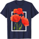 Poppy Flowers T-Shirt - T-Shirt | Navy