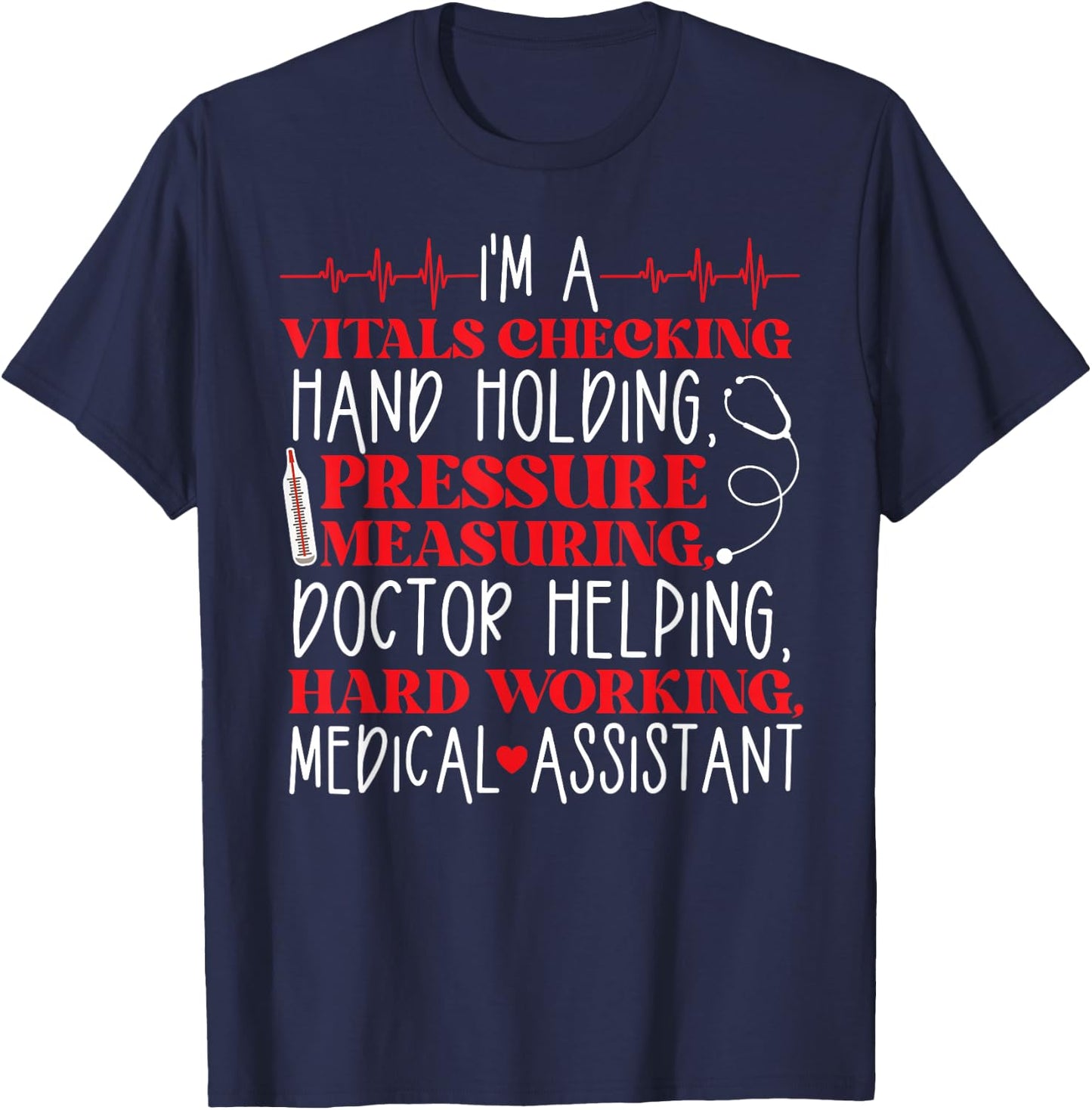 Certified Medical Assistant CMA T-Shirt - T-Shirt | Navy