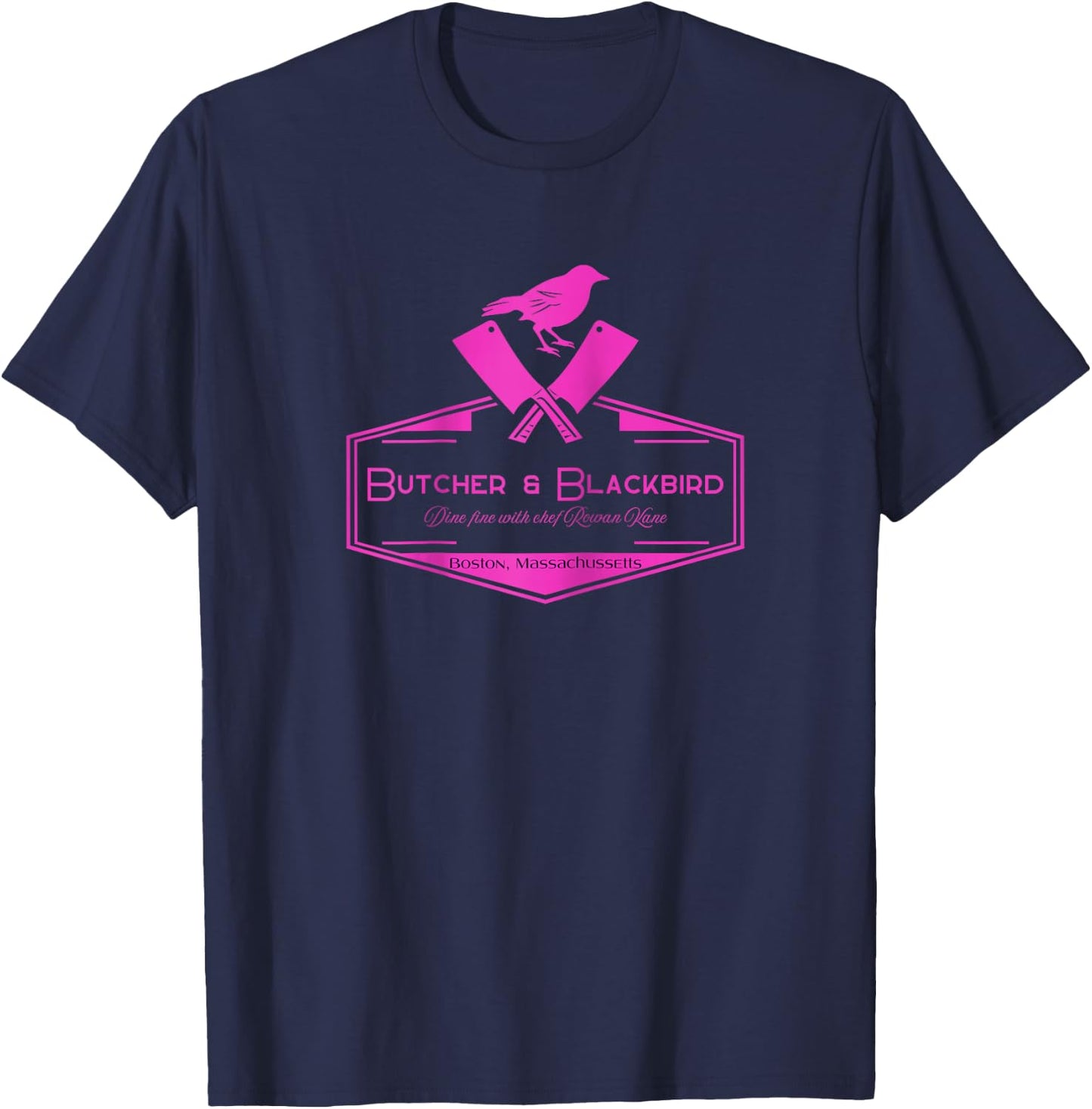 Officially Licensed Butcher & Blackbird Raglan Baseball T-Shirt - T-Shirt | Navy