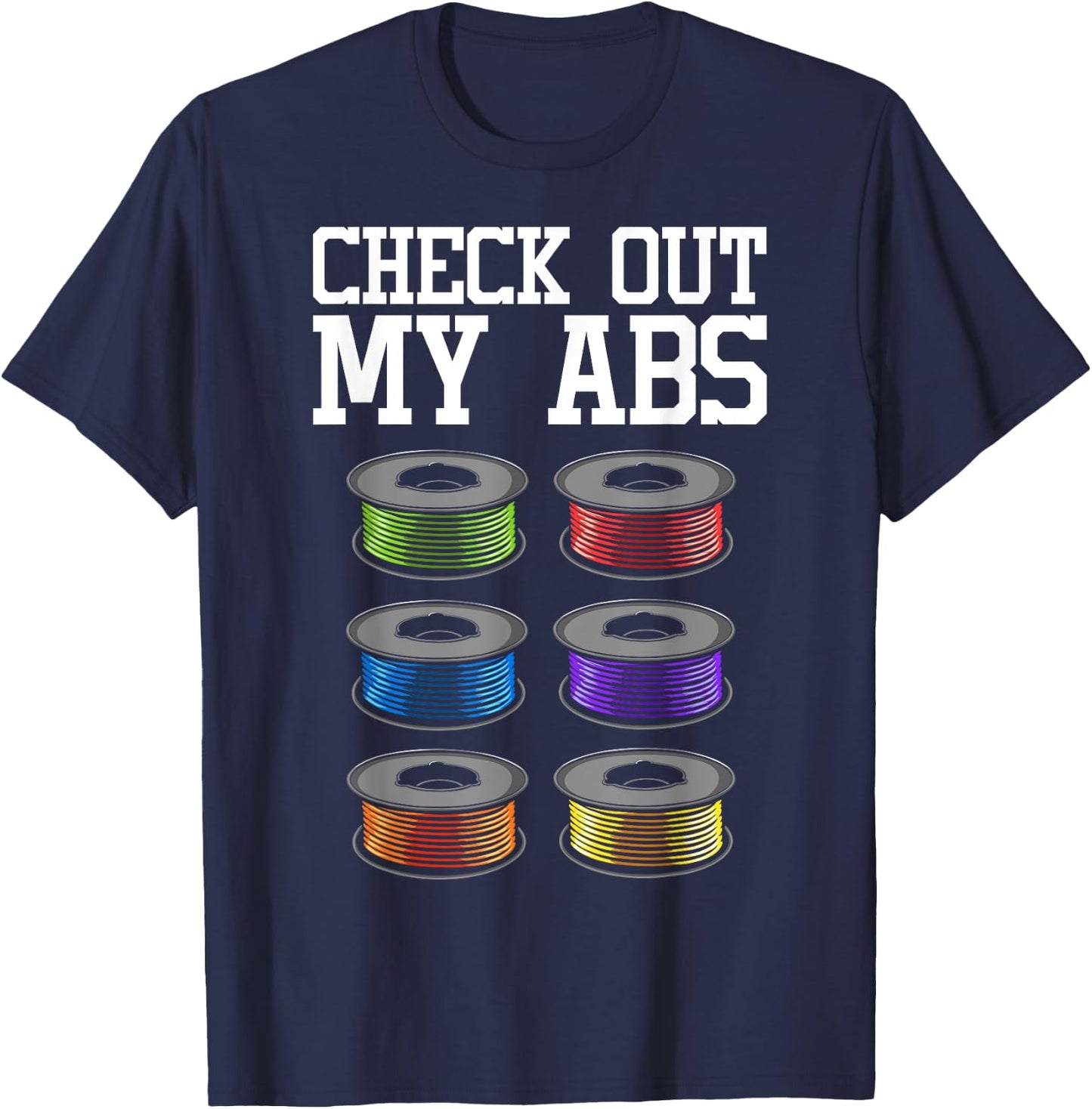 Funny 3D Printing Designs Women ABS Printer Filament T-Shirt - T-Shirt | Navy