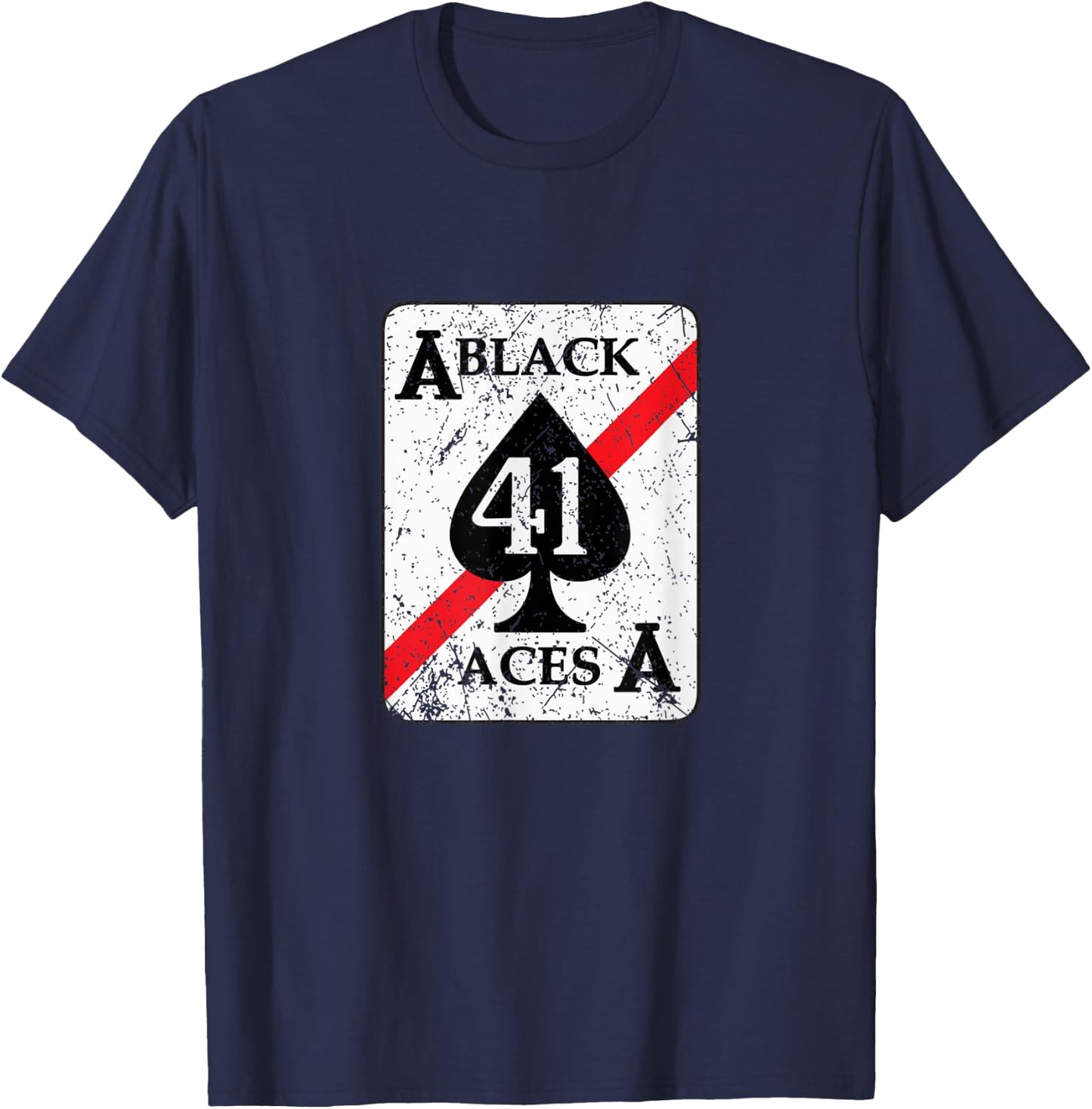 VFA-41 Black Aces Fighter Squadron Vintage Veterans Day Xmas T-Shirt - T-Shirt | Navy