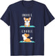 Inhale Exhale Namaste Yoga Corgi Dog Inner Meditation T-Shirt - T-Shirt | Navy