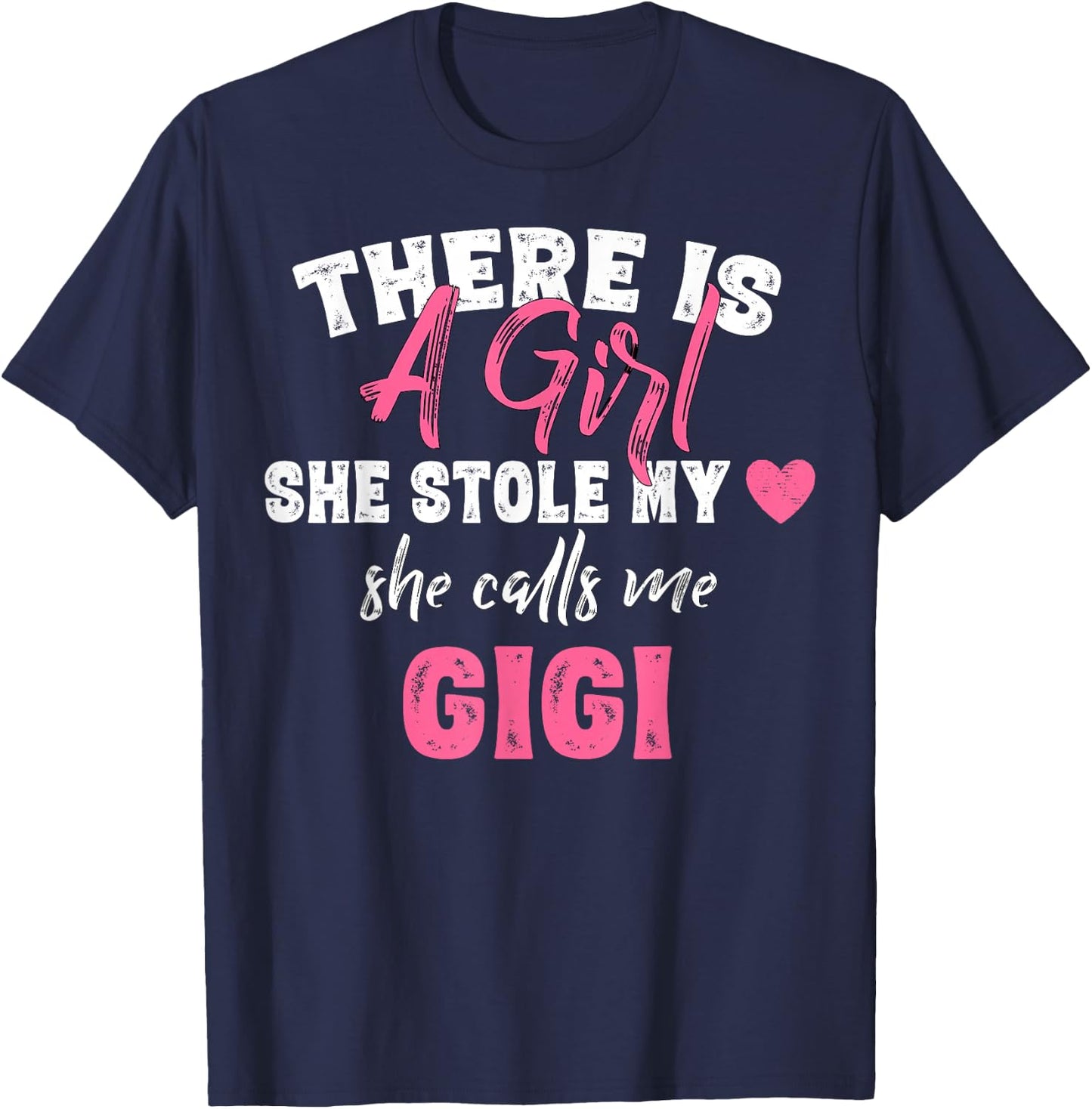 Grandma Gifts Shirts, She Calls Me Gigi Saying T-Shirt - T-Shirt | Navy