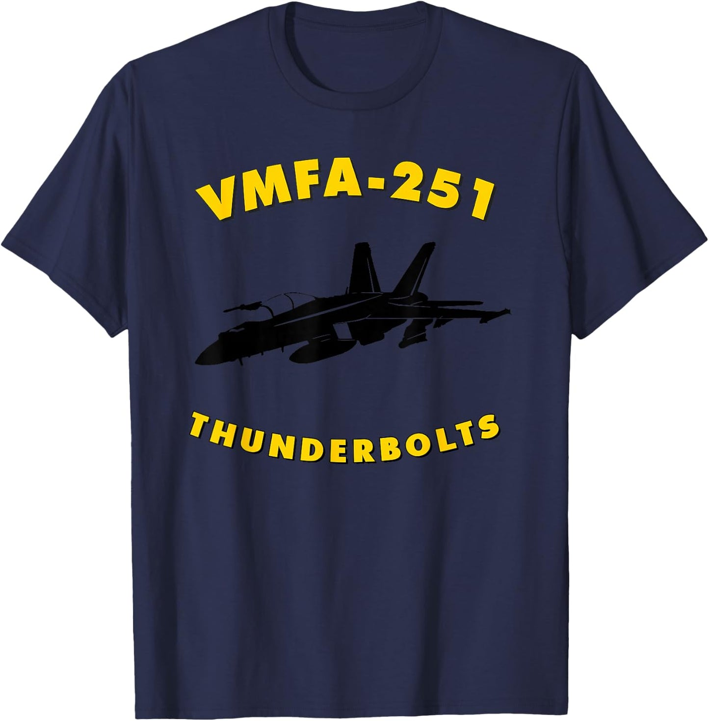 VMFA-251 Fighter Attack Squadron F/A-18 Hornet Jet T-Shirt - T-Shirt | Navy