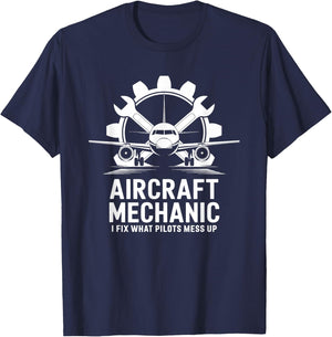 Aviation Mechanic Quote for Aircraft Tech Maintenance T-Shirt - T-Shirt | Navy