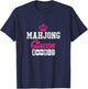 Mahjong Queen Board Game Player Mah-Jongg Solitaire China T-Shirt - T-Shirt | Navy