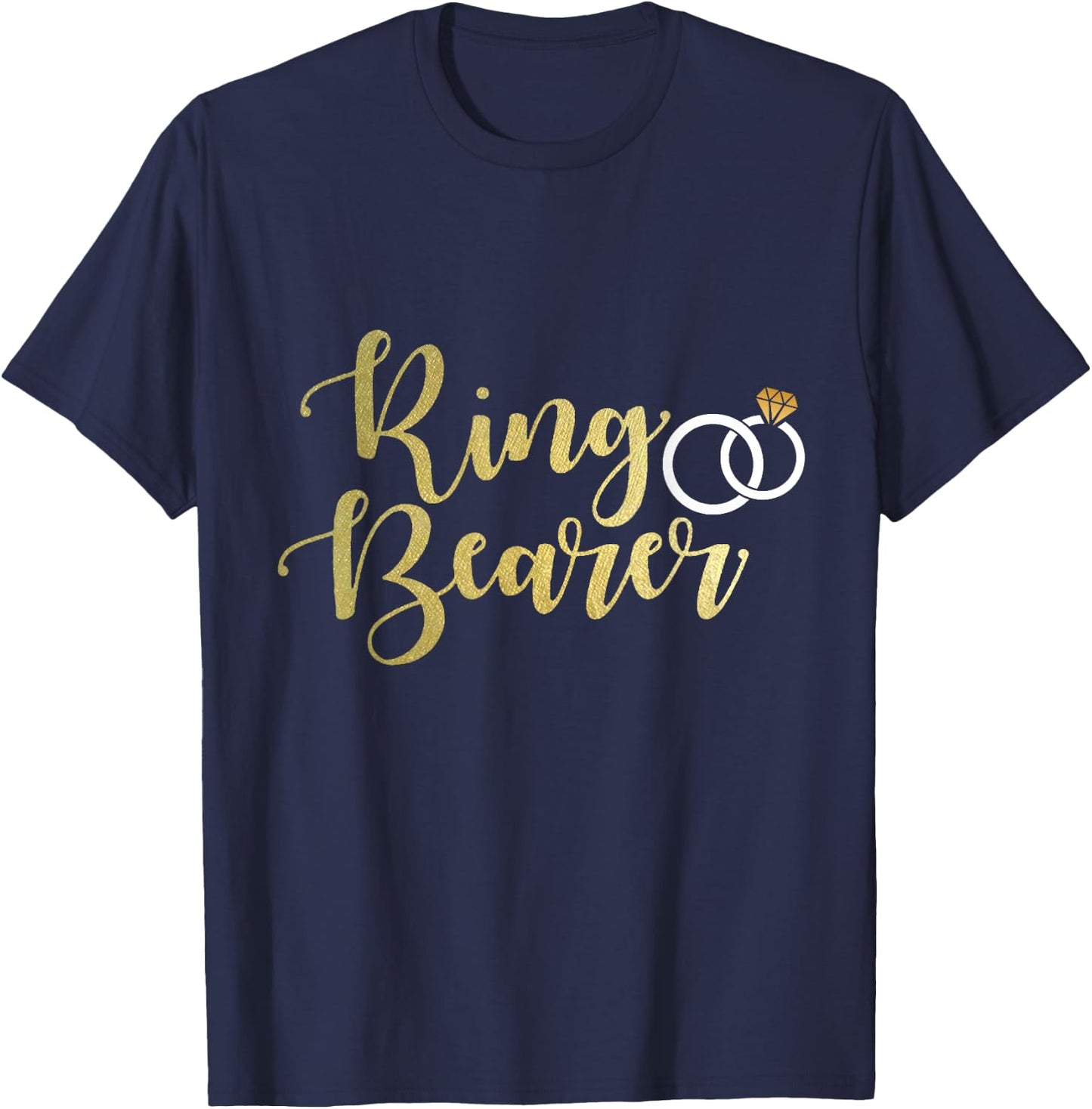 Ring Bearer , Bride Groom Wedding Party Gift T-Shirt - T-Shirt | Navy