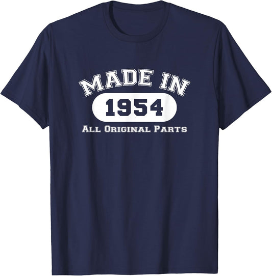 Year of Manufacture 1954 Original Birthday Gift 68 Years T-Shirt - T-Shirt | Navy