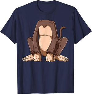 Easy Monkey Costume Monkey Body Headless Monkey Costume T-Shirt - T-Shirt | Navy