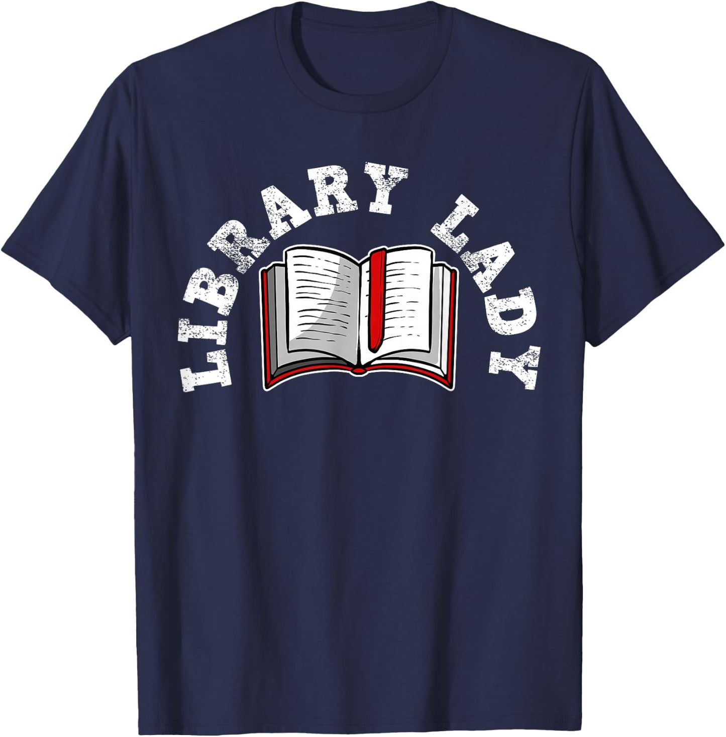Library Librarian Bookworm Reading Books T-Shirt - T-Shirt | Navy