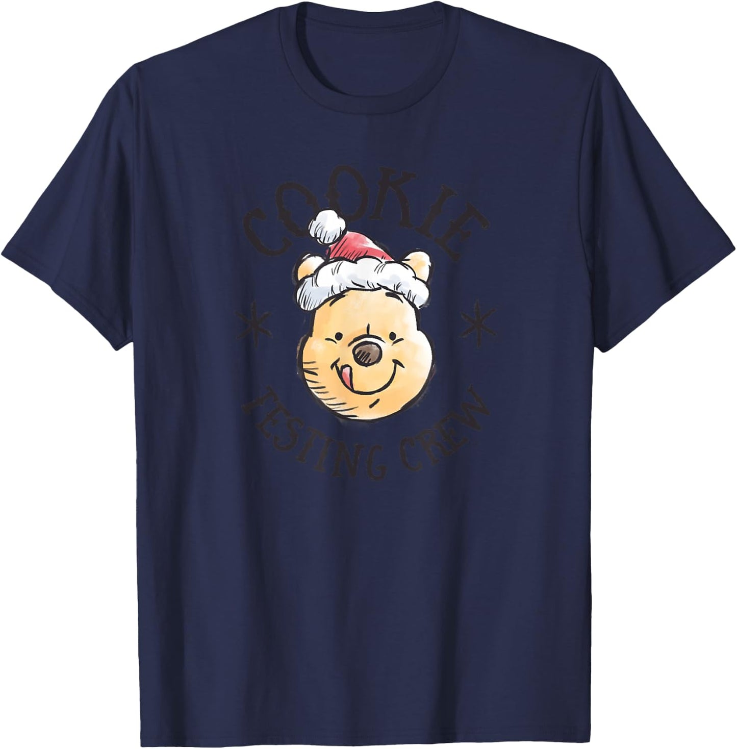 Winnie the Pooh - Holiday Pooh Bear Cookie Testing Crew T-Shirt - T-Shirt | Navy