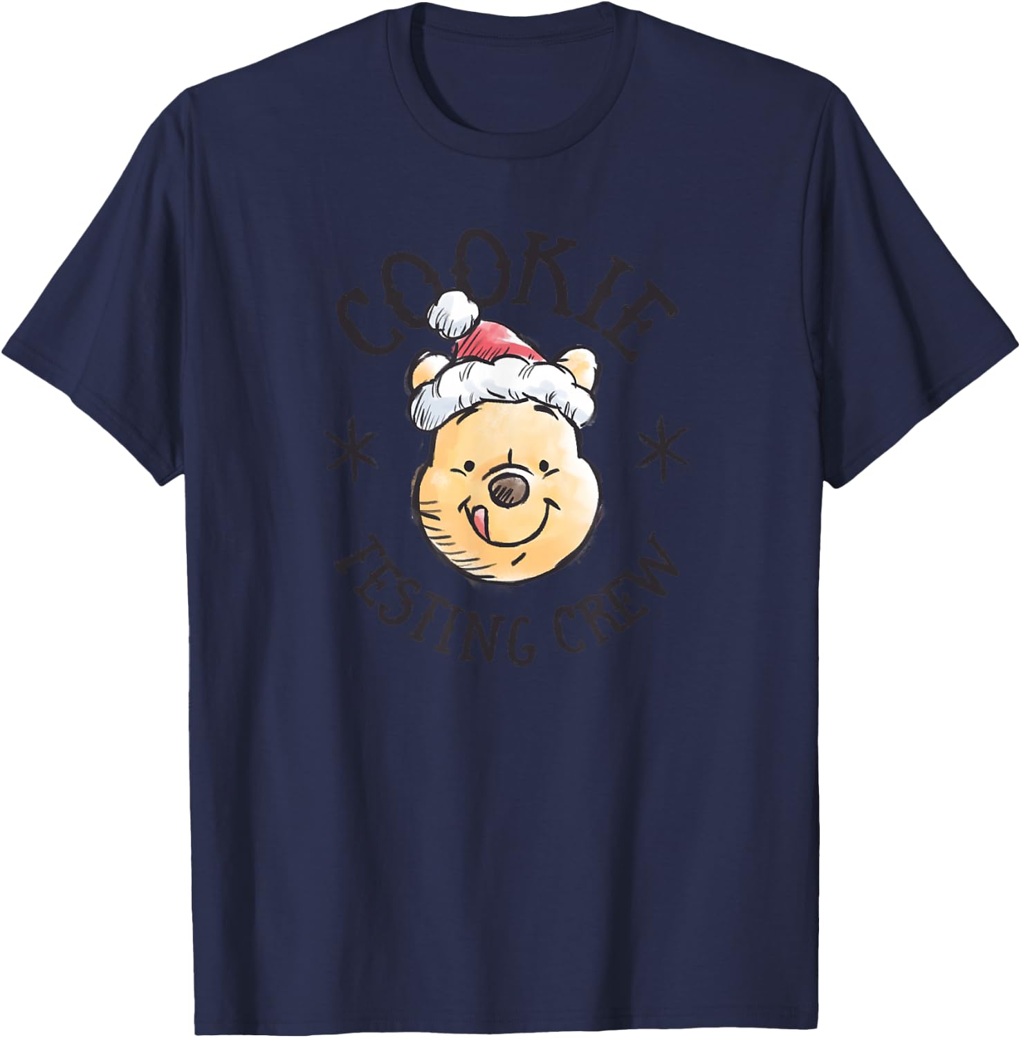 Winnie the Pooh - Holiday Pooh Bear Cookie Testing Crew T-Shirt - T-Shirt | Navy