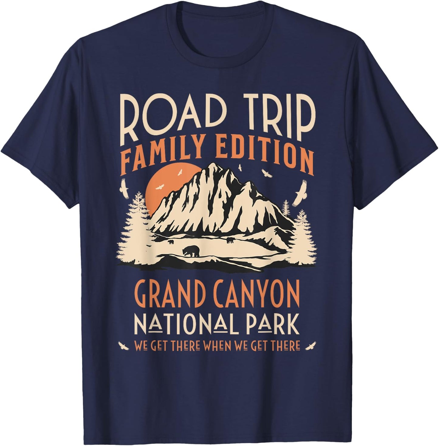 Grand Canyon US National Park Family Road Trip Vacation T-Shirt - T-Shirt | Navy