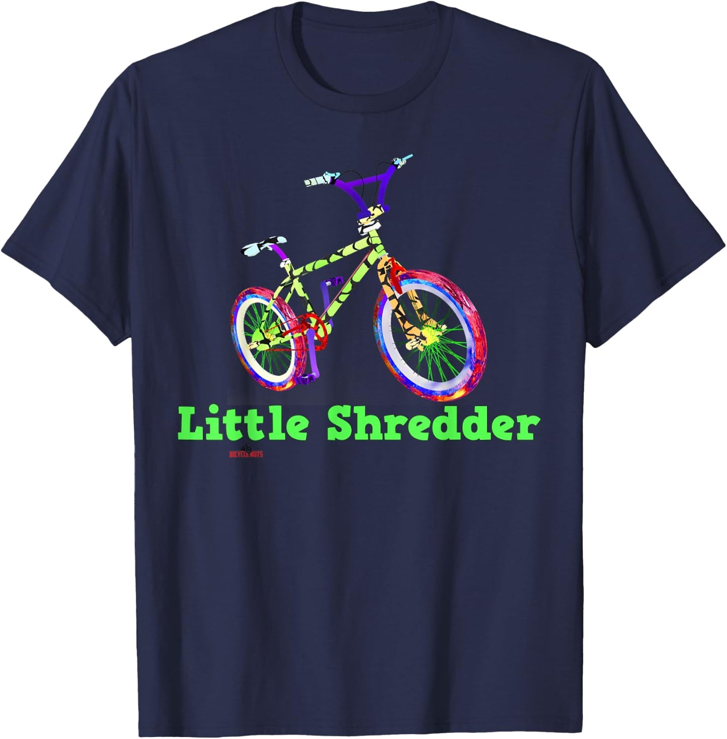 Little Shredder Kids Bmx Cycling Shred Bike T-Shirt - T-Shirt | Navy
