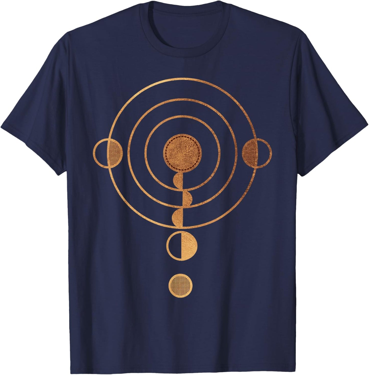 Crop Circle Sacred Geometry Alien Language Stargazer T-Shirt - T-Shirt | Navy