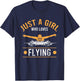 Just A Girl Who Loves Flying Swimmer Swim Women Swimming T-Shirt - T-Shirt | Navy