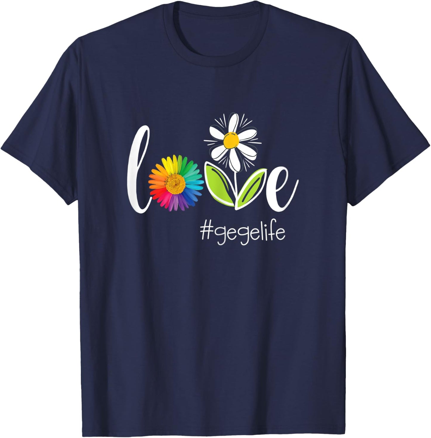 Love Gege Life - Flower T-Shirt - T-Shirt | Navy