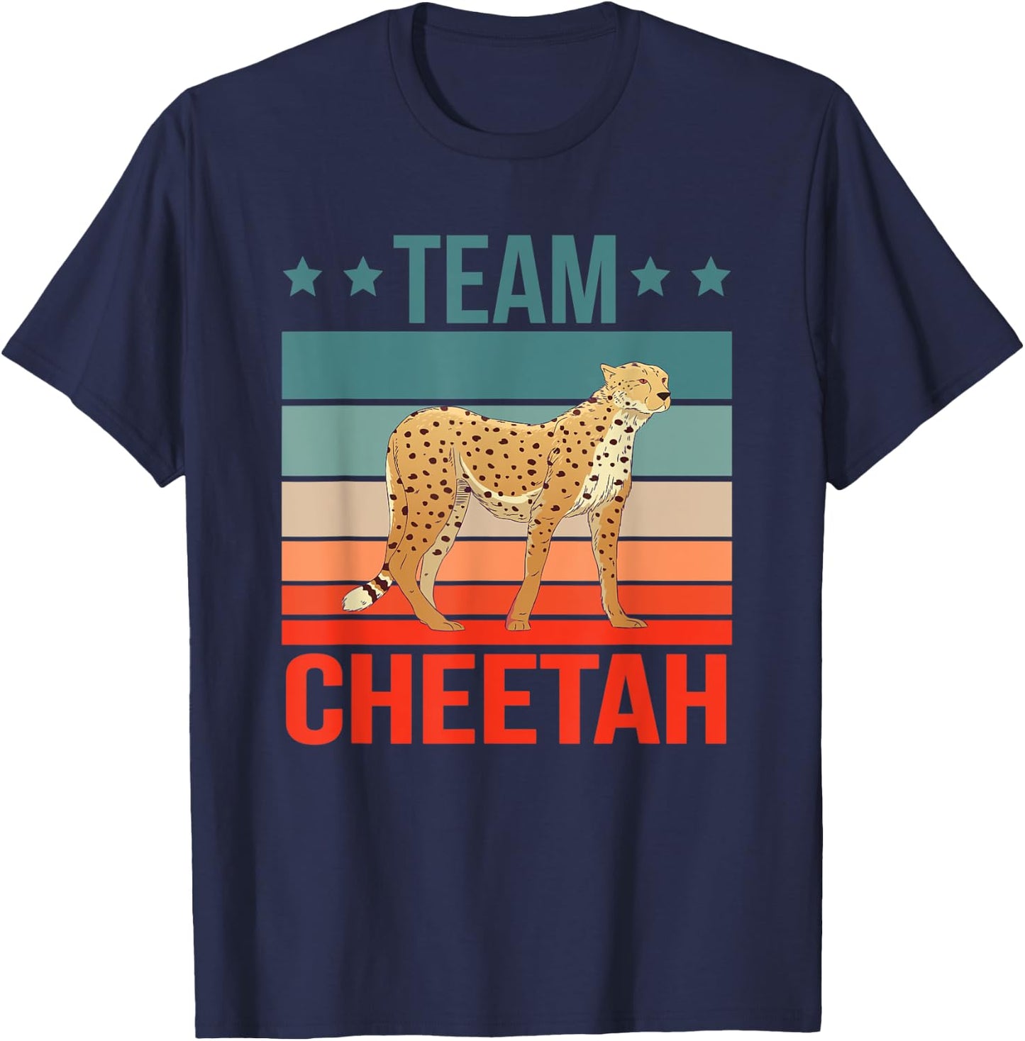 Team Cheetah Quote Wildcat Cat Cheetah T-Shirt - T-Shirt | Navy