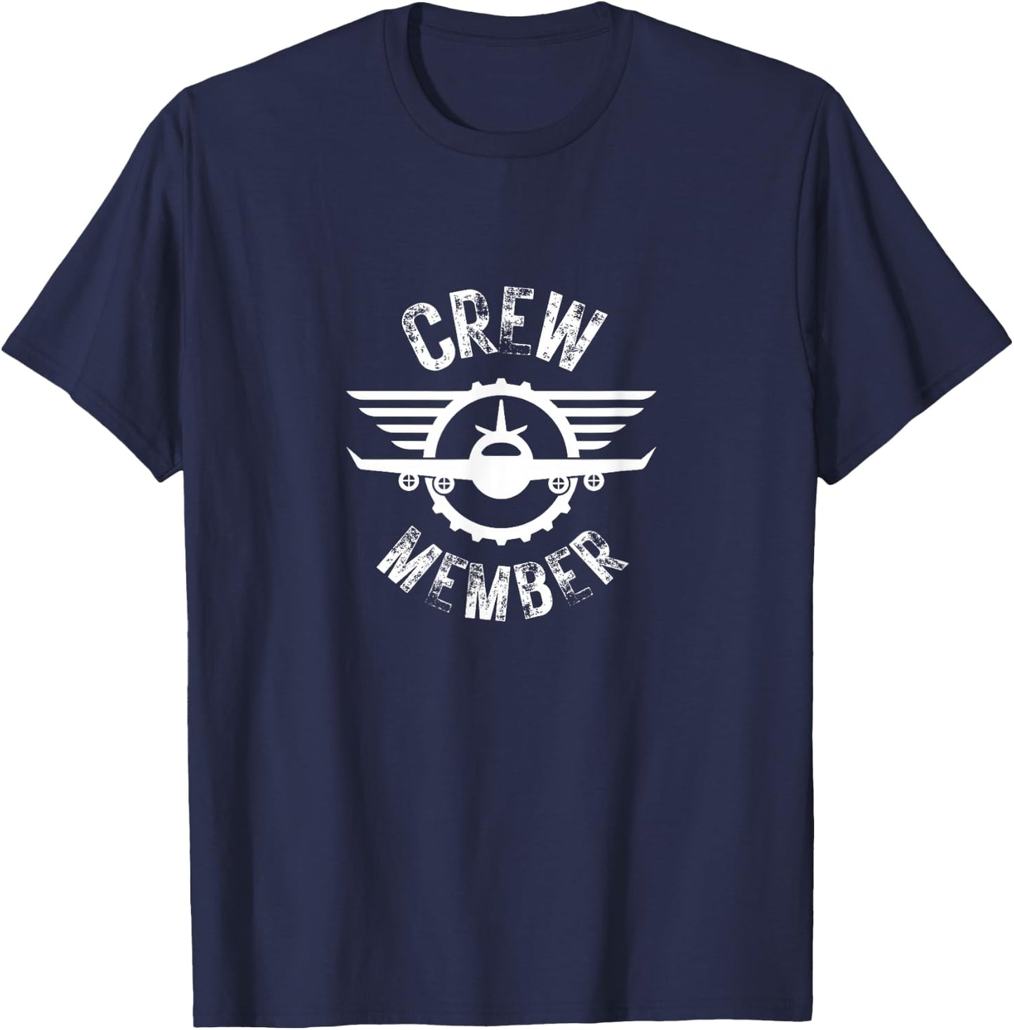 Crew Member Flight Attendant Pilot Flight School T-Shirt - T-Shirt | Navy
