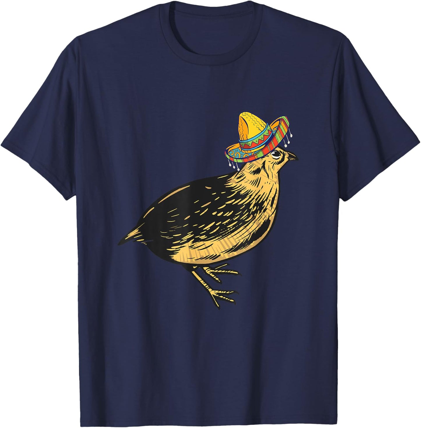 Quail Bird Sombrero Costume Mexico Cinco De Mayo Fiesta T-Shirt - T-Shirt | Navy