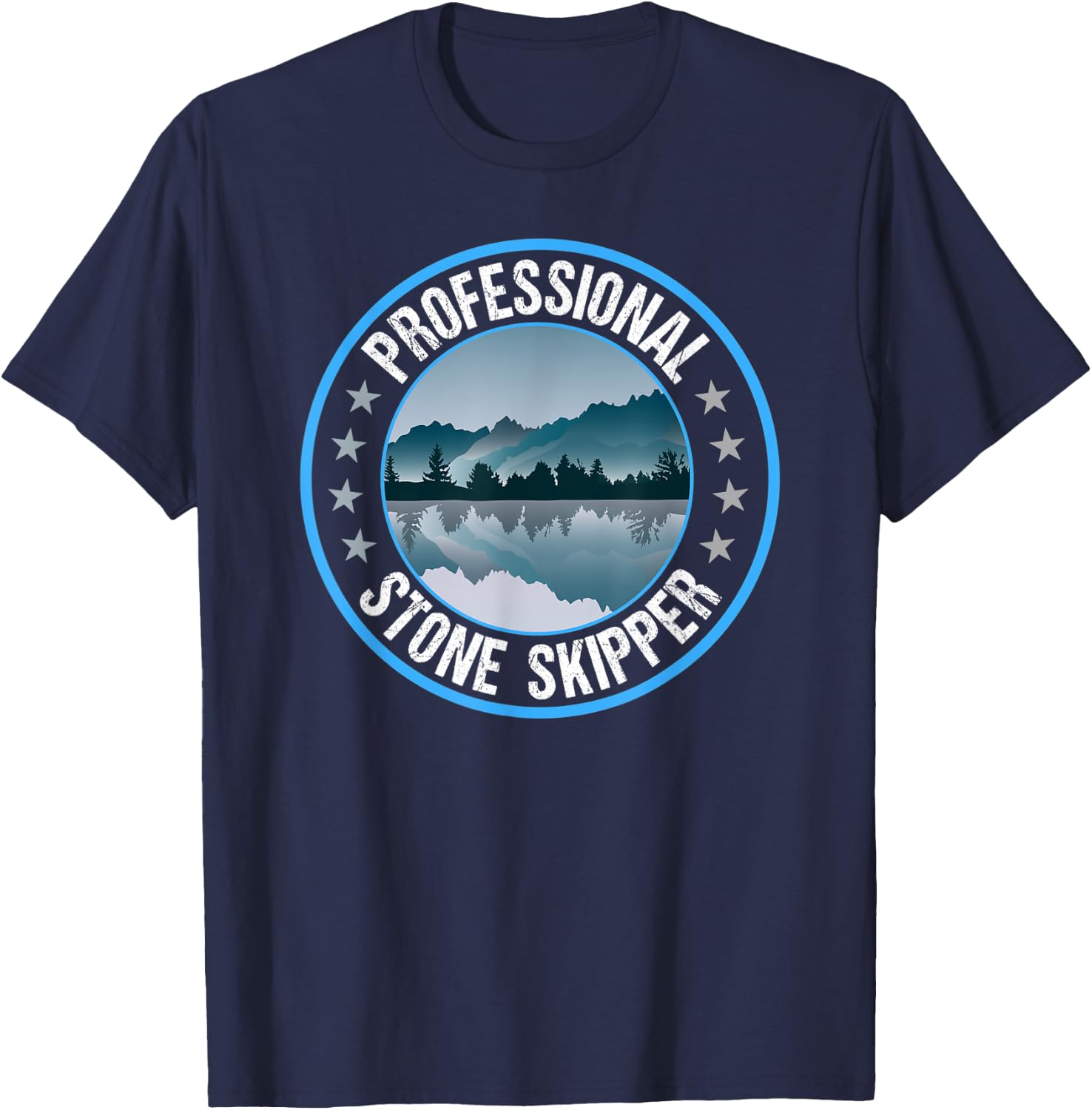 Professional Stone Skipper Stone Skipping T-Shirt - T-Shirt | Navy