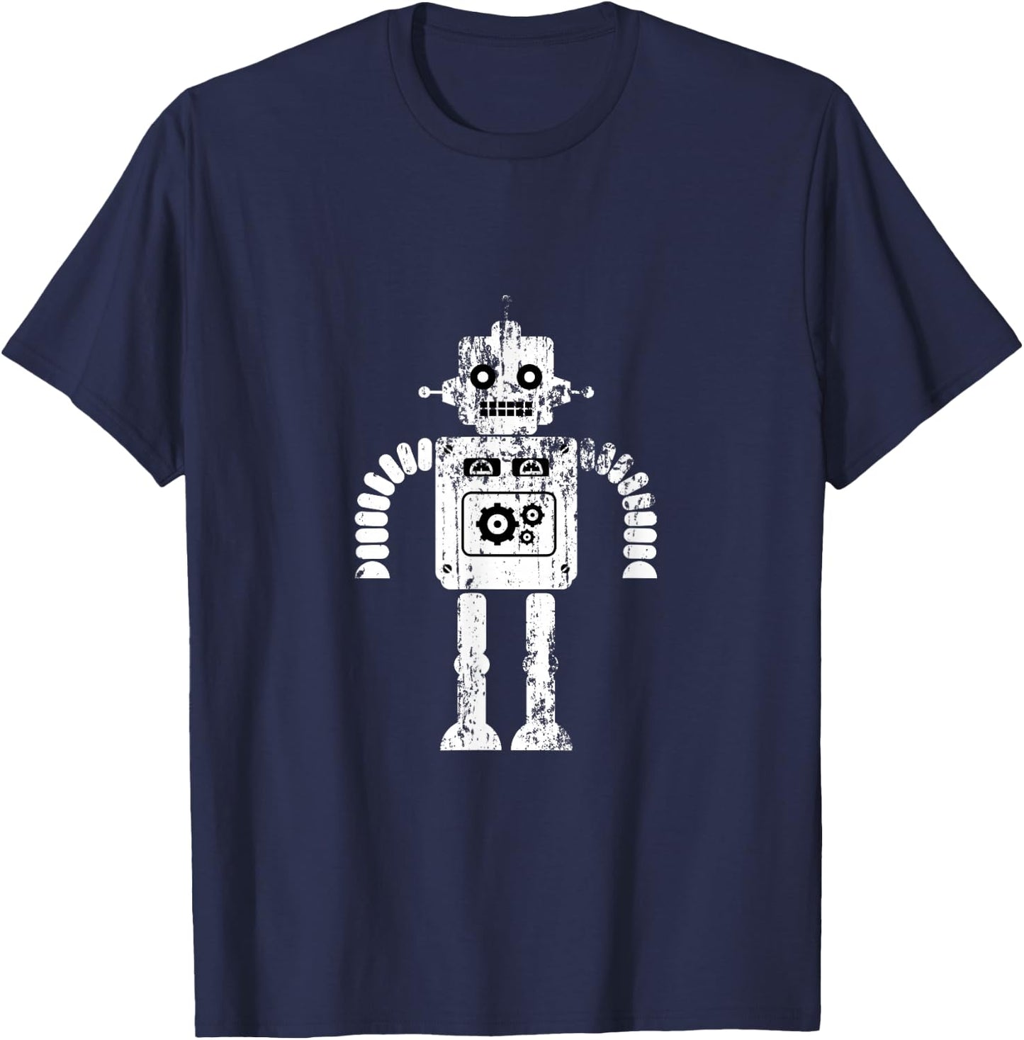 Retro Robot T Shirt Women Kids T-Shirt - T-Shirt | Navy