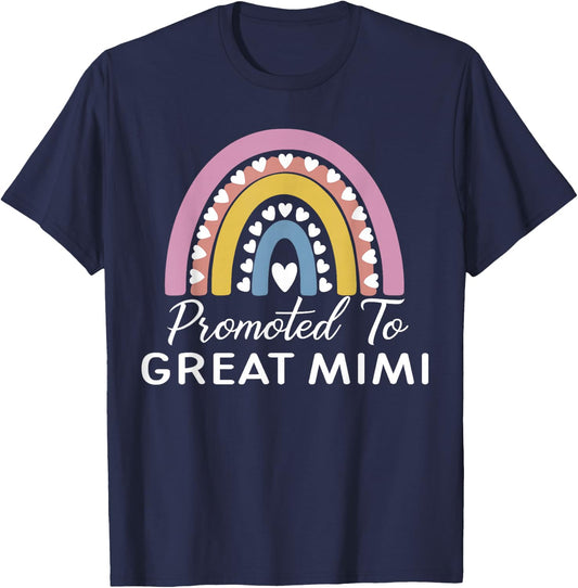 Rainbow Promoted To Great Mimi T-Shirt - T-Shirt | Navy