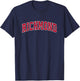 Richmond Virginia VA Vintage Sports Design Red Design T-Shirt - T-Shirt | Navy
