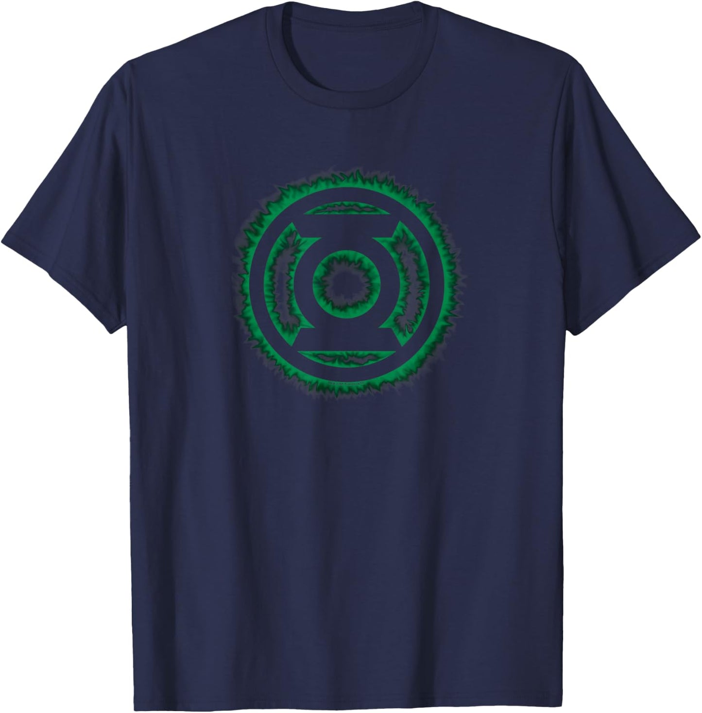 Green Lantern Green Flame Logo T-Shirt - T-Shirt | Navy