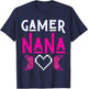 Gamer Nana Grandma Plays Video Game Funny Mimi Gaming Women T-Shirt - T-Shirt | Navy
