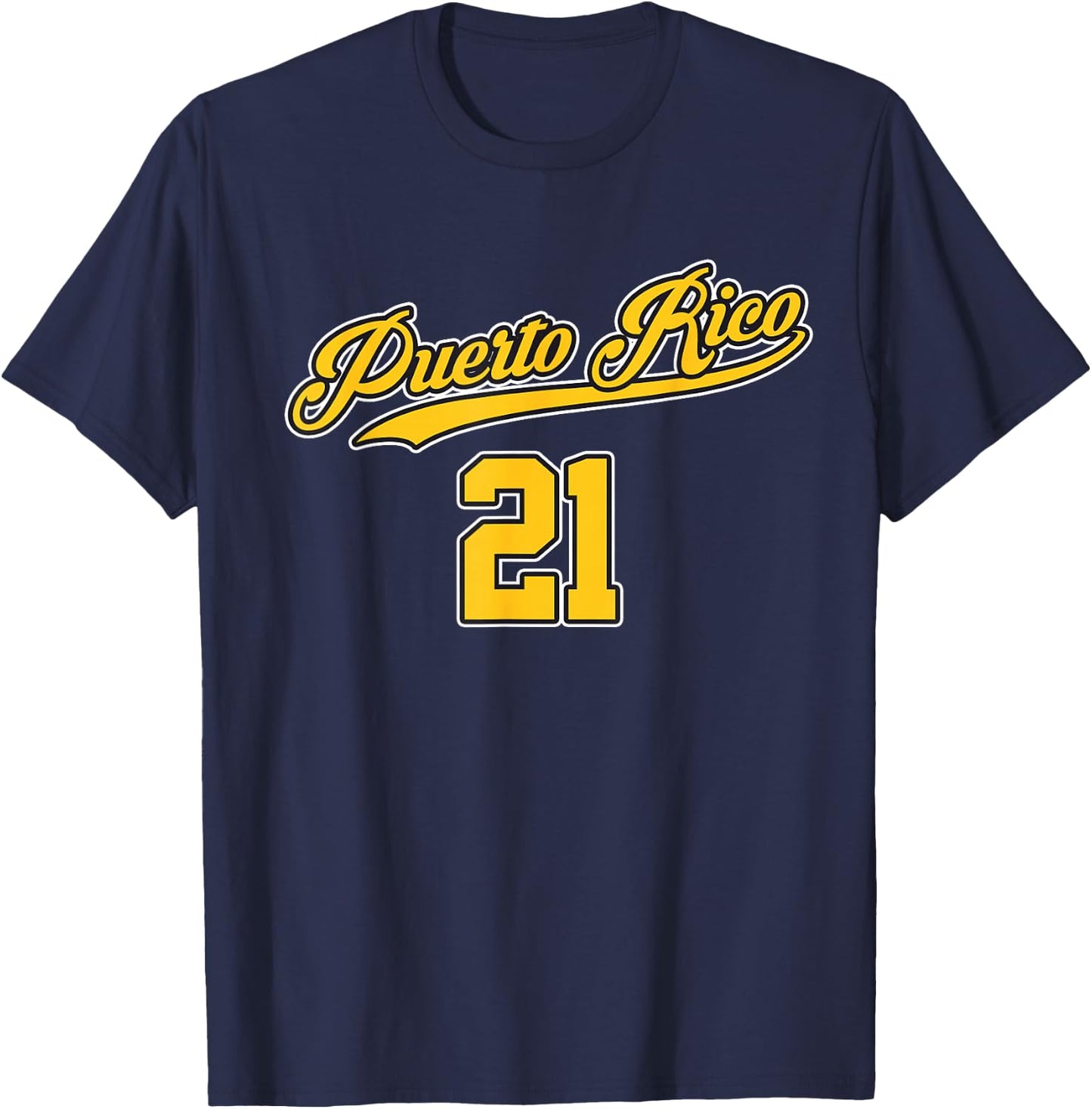 Puerto Rico Baseball 21 Santurce Boricua Baseball Fans T-Shirt - T-Shirt | Navy