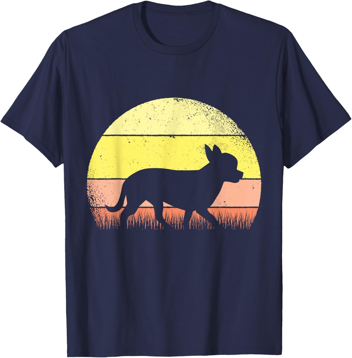 Retro Chihuahua Dog Vintage Dog Dad Mom Gift Men Women Kids T-Shirt - T-Shirt | Navy