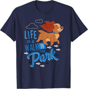 Disney Dogs Lady Life is a Walk in the Park T-Shirt - T-Shirt | Navy