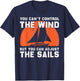 Funny Sailing Art Women Sailor Sail Boat Lovers T-Shirt - T-Shirt | Navy