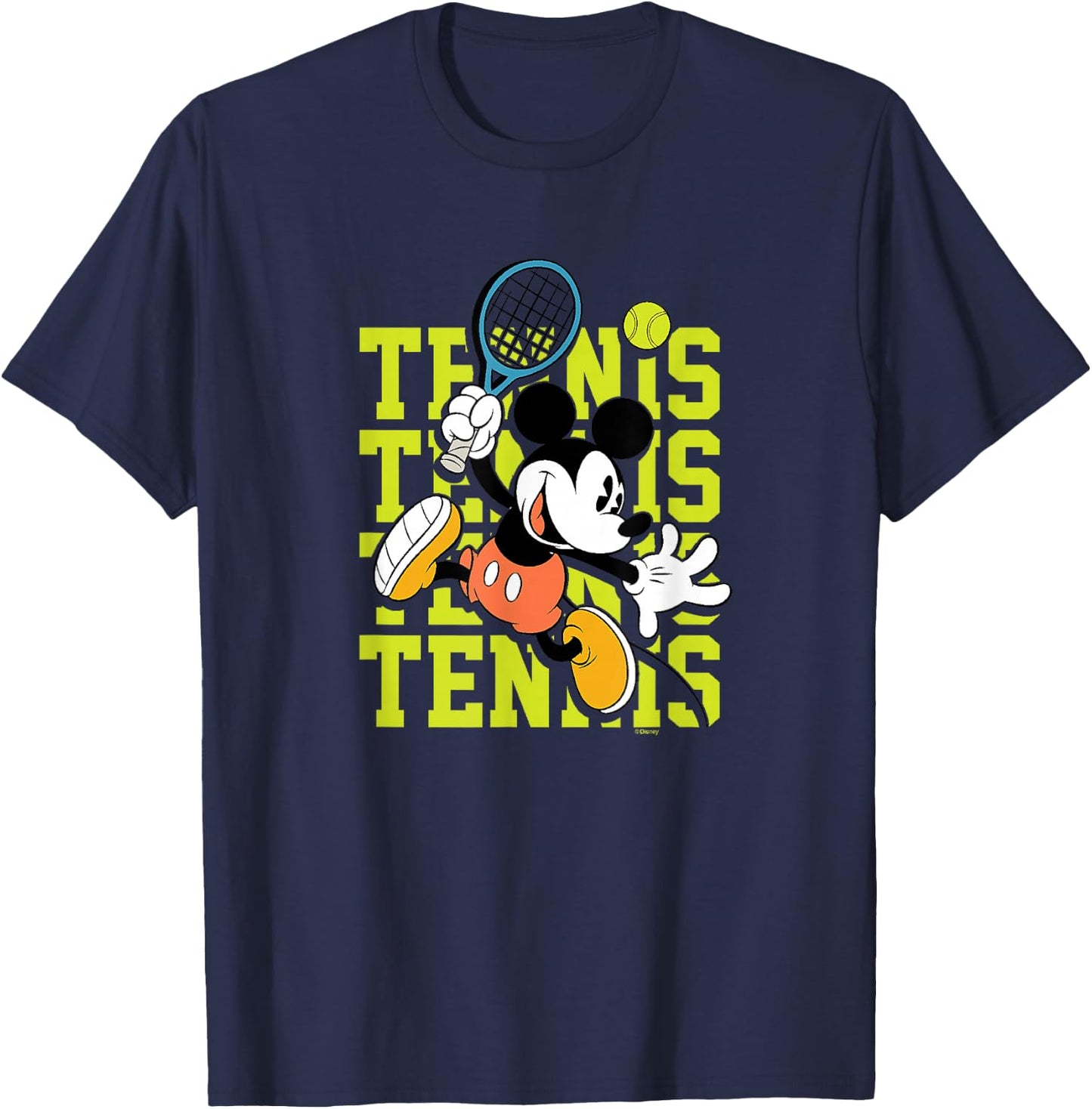 Disney - Mickey Tennis Stacked T-Shirt - T-Shirt | Navy