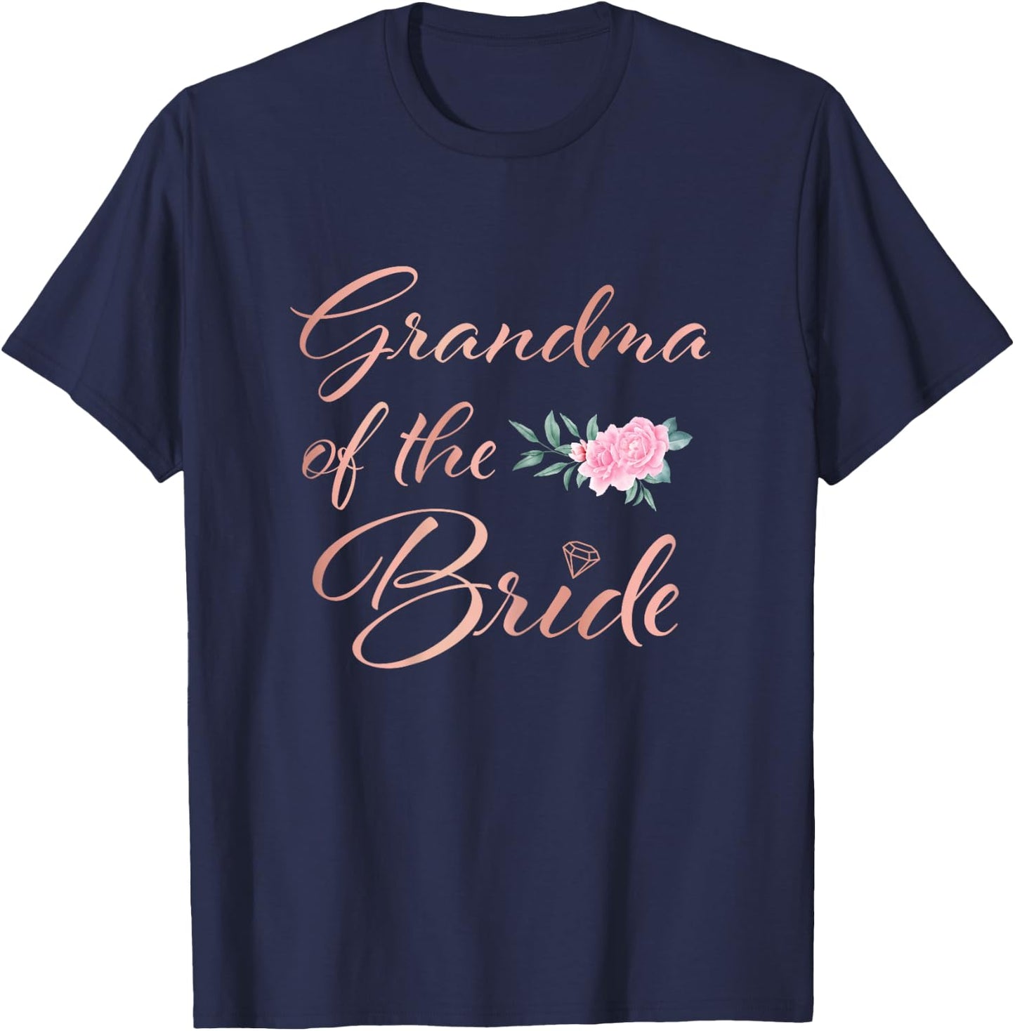 Grandmother of the Bride Grandmother of the Bride Wedding T-Shirt - T-Shirt | Navy