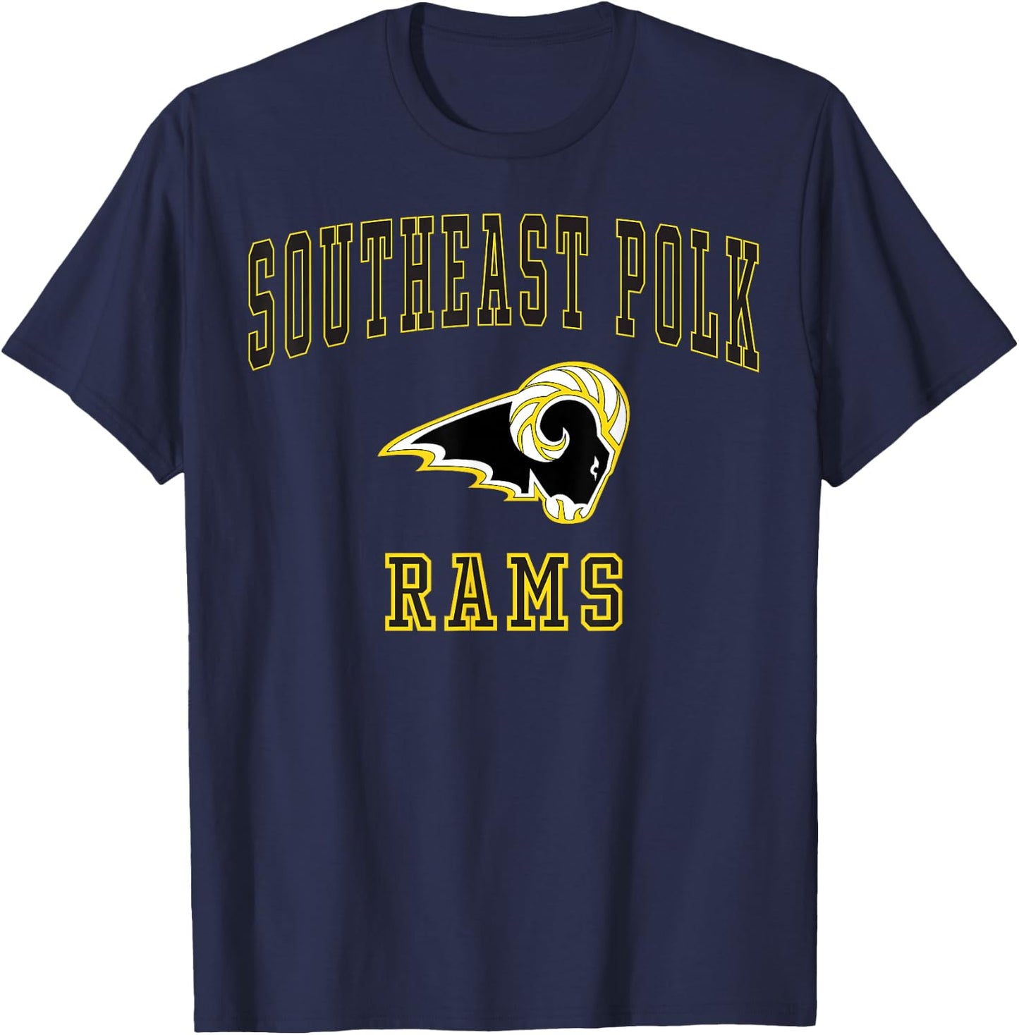Southeast Polk High School Rams C1 T-Shirt - T-Shirt | Navy