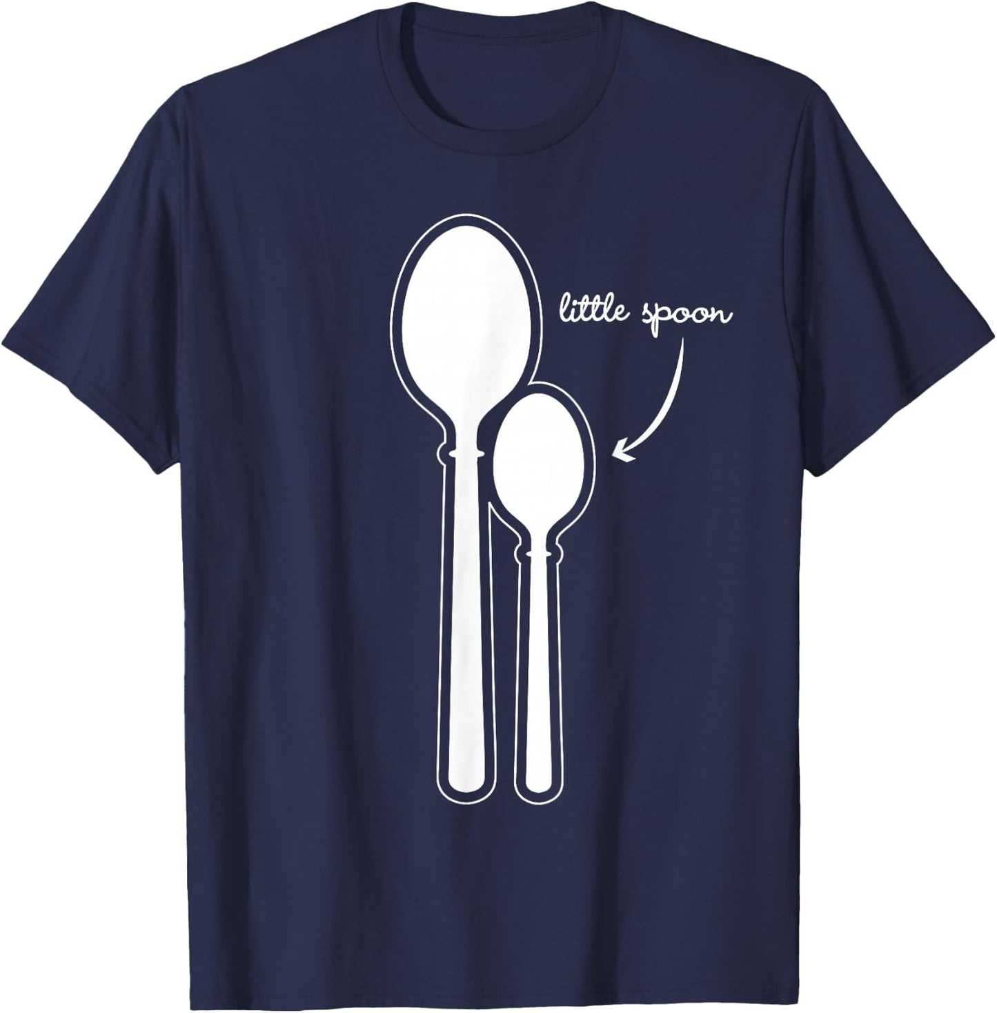 Funny Little Spoon Matching Gift Couples T-Shirt - T-Shirt | Navy