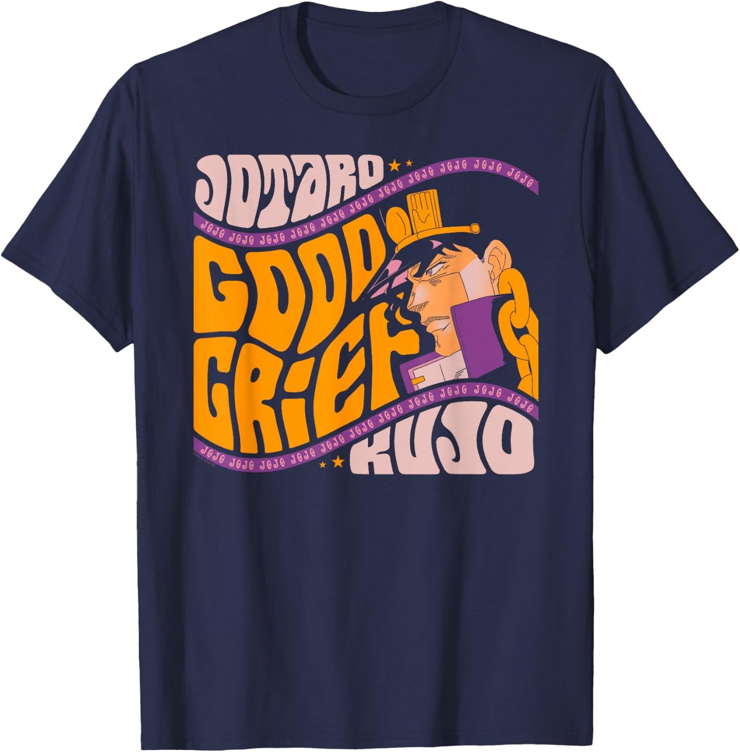 JoJo's Bizarre Adventure Good Grief Jotaro Yare Yare Daze T-Shirt - T-Shirt | Navy