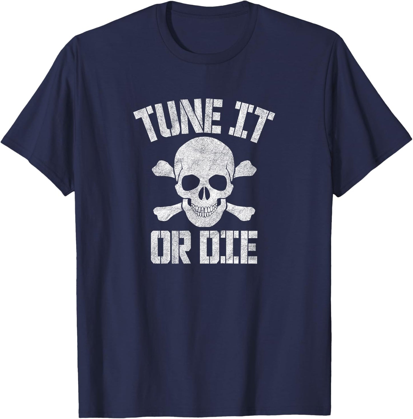 TUNE IT OR DIE - retro vintage rock & roll guitar bass T-Shirt - T-Shirt | Navy