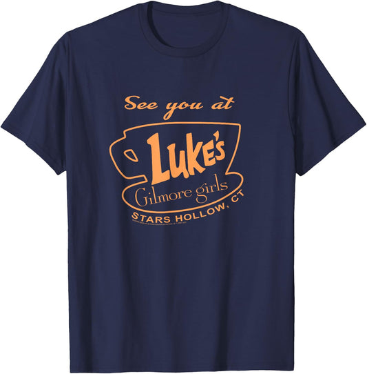 Gilmore Girls See You at Luke's Stars Hollow TV Show T-Shirt - T-Shirt | Navy