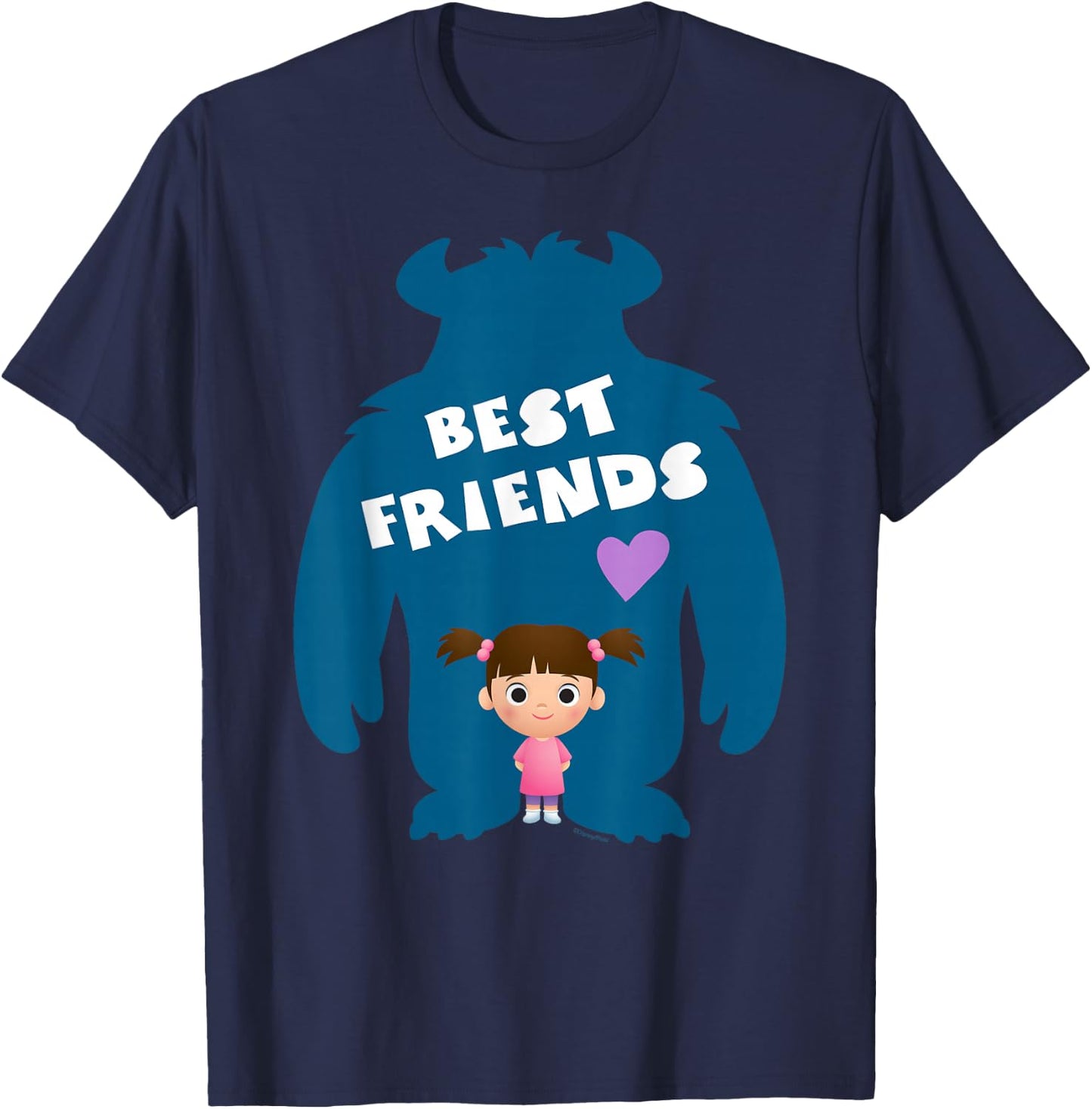 Disney and Pixar’s Monsters Inc Sulley and Boo Best Friends T-Shirt - T-Shirt | Navy