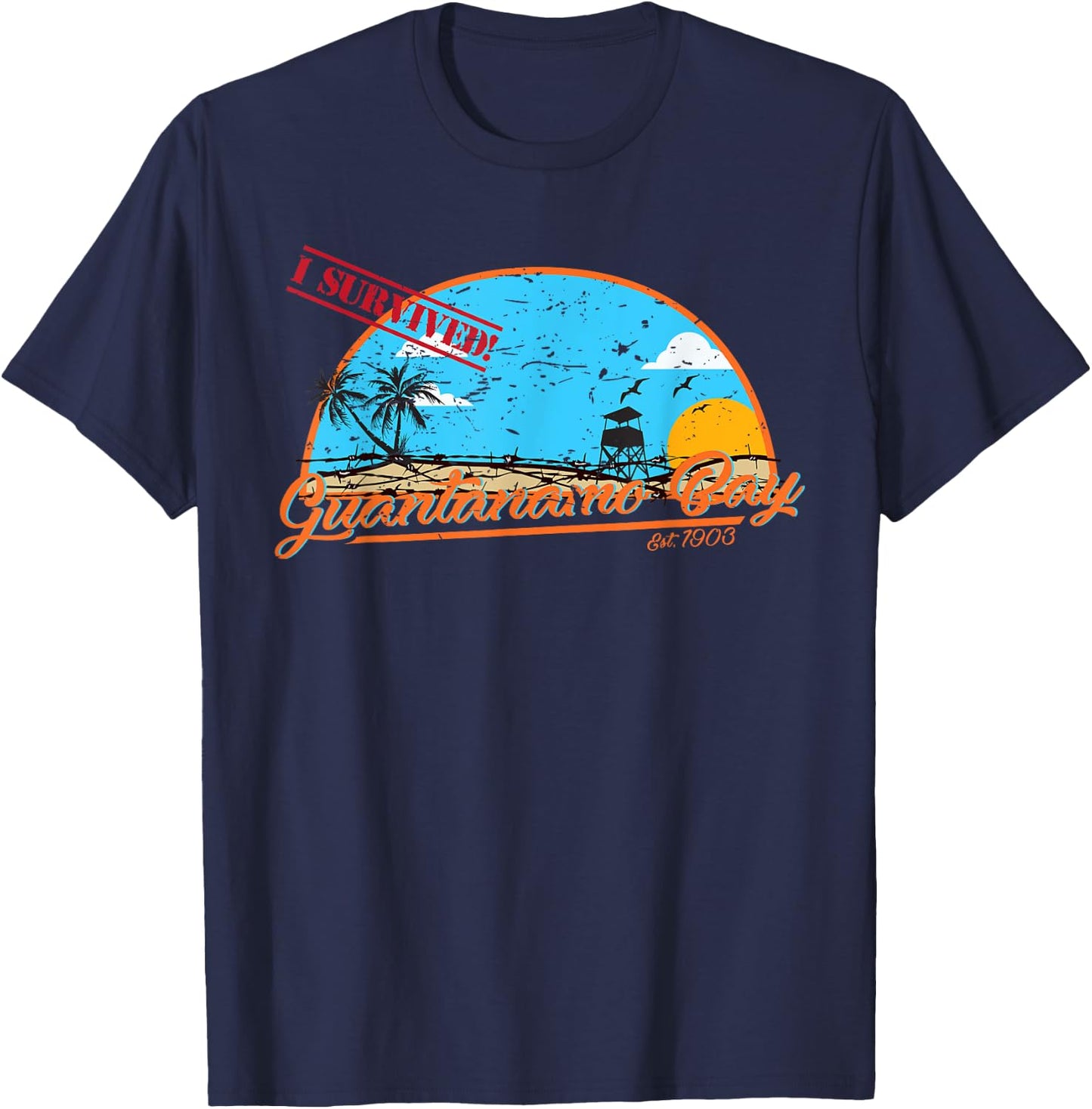 I Survived - Guantanamo Bay T-Shirt - T-Shirt | Navy