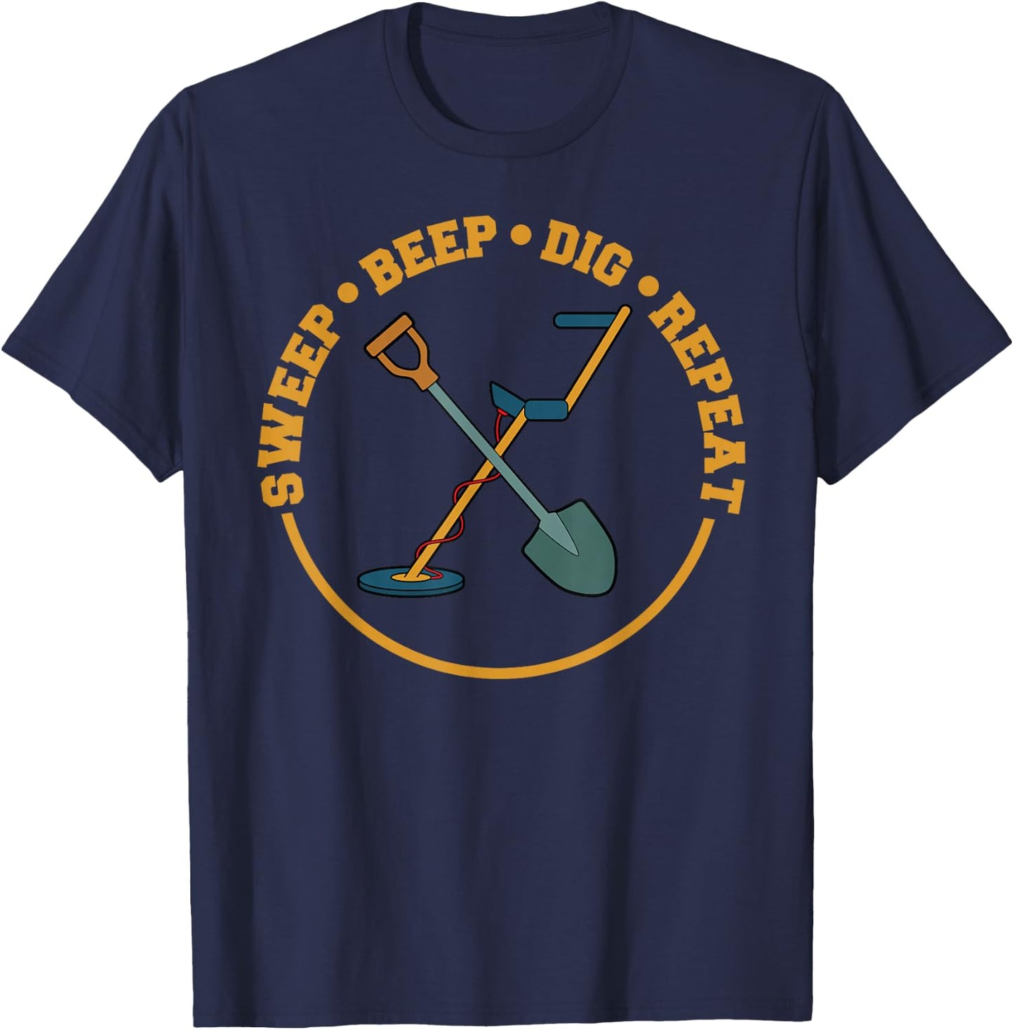 Metal Detection and Treasure Hunt. T-Shirt - T-Shirt | Navy