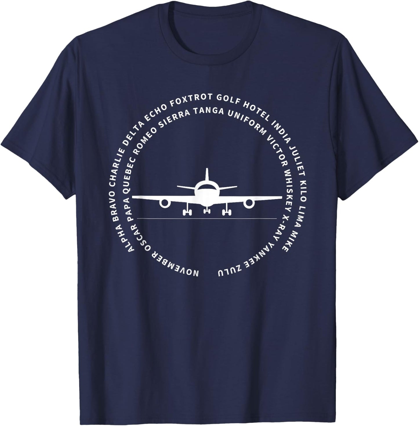 Pilot Aeroplane Phonetic Alphabet Flight - Funny Gift T-Shirt - T-Shirt | Navy